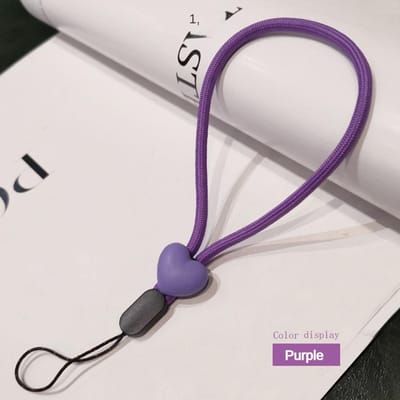 Cordon anti-perte confortable et durable pour téléphone simple et communication, cordon élastique fait à la main pour téléphone, dessin animé, unisexe, mode violet