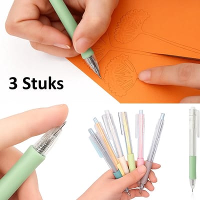 Set Van 3 Papier Knutsel Snijgereedschap Pennen I 360° Roterende Mesje I Knutselmes Pennen Hobby Vinylbelettering I Sjabloon Tool I Groen