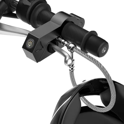 Motorfiets- en Helmslot, Diefstalbeveiliging voor Motoren, Fietsen, ATV's en Scooters