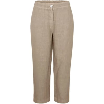 Linnen curve broek voor vrouw Haris Cotton