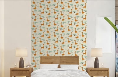Behang - Fotobehang Giraffe - Dieren - Patronen - Breedte 140 cm x hoogte 220 cm