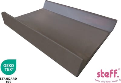 steff - aankleedkussen - met opstaande randen 70x50 cm - bruin taupe - kwaliteitslabel OEKO-TEX standard 100