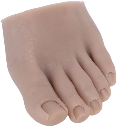 Dailygoods- Nageltraining Siliconen Voet - Herbruikbaar Oefenmodel - Manicure/Pedicure - Realistische Huidtextuur - Draagbaar en Duurzaam - Stabiel Oefenplatform - Nagel Oefenmodel