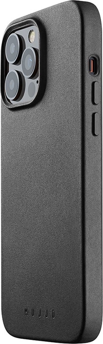 Mujjo - Full Leather Mag Case geschikt voor iPhone 14 Pro Max - zwart