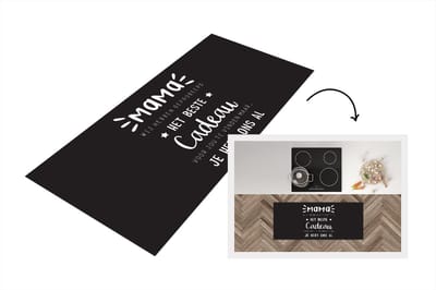 Keukenloper - Loper keuken - Spreuken - Quotes Mama Je Hebt Ons Al - Moederdag cadeau voor mama - 120x50 cm - Keukenloper vinyl