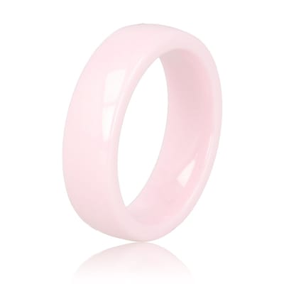 My Bendel - Onbreekbare Keramieken Ring Roze 6 Mm - Keramieken Ring • 6 Mm • Roze - met Luxe Cadeauverpakking | Sieraden Voor Dames | Maat 16.00 Mm / Maat 50