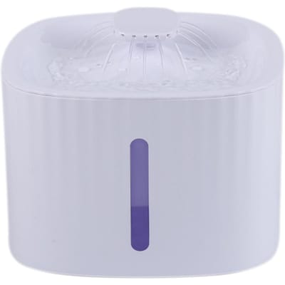 Automatische waterdispenser voor huisdieren 3L LED-waterniveauweergave Geluidsvrije waterdispenser voor katten, honden en andere huisdieren No LED Type white