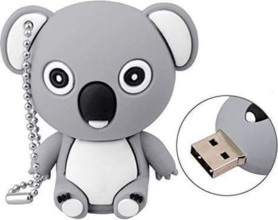 Ulticool USB stick koala beer grijs 128GB high speed (USB 3.0) – Cute & kawaii Tiener meisje & jongen - puber