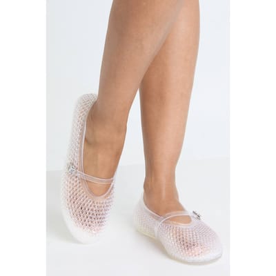 boohoo Dames Jelly Uitgesneden Mary Jane Ballerina's | Doorzichtig | Maat: 39