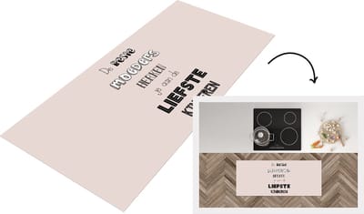 Keukenloper - Loper keuken - Spreuken - Mama - De beste moeders herken je aan de liefste kinderen - Quotes - 120x50 cm - Keukenloper vinyl