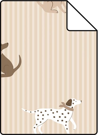 Proefstaal ESTAhome behang honden beige - 26.5 x 21 cm - 132019-S