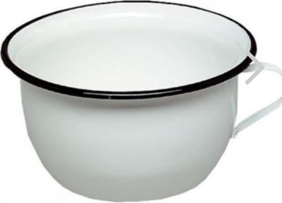Pispot nachtemmer toiletemmer email 22x11.5cm