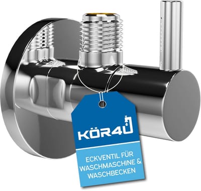 Hoekventiel met Snelsluiting 1/2 x 3/8 inch Chroom Rond voor Kraan