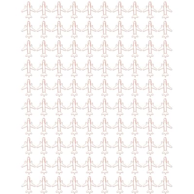 Lot de 80 trombones en forme d'avion en or rose pour éviter la rouille white