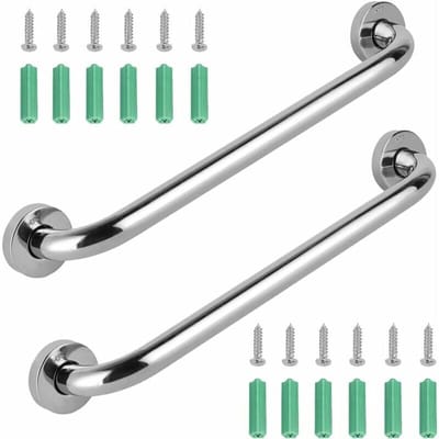 2 stuks roestvrijstalen badbeugel - wandbeugel - douchebeugel - robuuste - roestvrijstalen handgreep - veiligheidsbeugel voor bad douche en toilet - 30 cm
