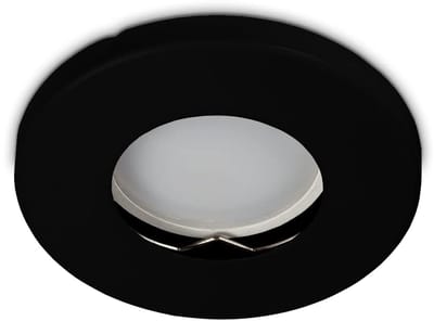 Kwazar Luminaire inbouwspot GU10 inbouwspot RIK.6 rond IP44 zwart inbouwlamp plafondspot inbouwframe