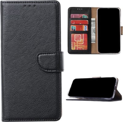 Bookcase Telefoonhoesje Geschikt voor Samsung Galaxy A40 - Hoesje - Ruimte voor 3 pasjes - Magneetlipje - Portemonnee - FuturiQ - Zwart