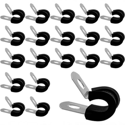 longziming -Rubberen Kabelklemmen – 20 Stuks Buisklemmen 0,6 mm – Stevige Slangklemmen voor Kabels, Slangen en Leidingen – Geschikt voor Thuis, Garage en Werkplaats