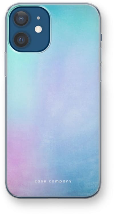 Case Company® - Hoesje geschikt voor iPhone 12 hoesje - Mist pastel - Soft Cover Telefoonhoesje - Bescherming aan alle Kanten en Schermrand