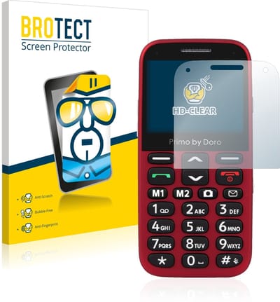 BROTECT - Screenprotector voor Doro Primo 366 - Folie Beschermfolie transparant 2 Stuks