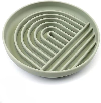 VHV-Slowfeeder Hond - Siliconen Anti-Schrok Voerbak en Likmat - Anti-Braak Eetbak voor Gezond Eten - Puzzle Voerbak voor Honden en Katten - Green