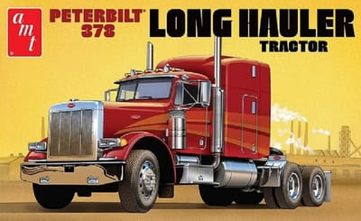 AMT Modelbouwpakket Landbouwvoertuigen - 1169 Peterbilt 378 Long Hauler Truck - Semi Tractor Plastic - 1:24 - Modelbouw
