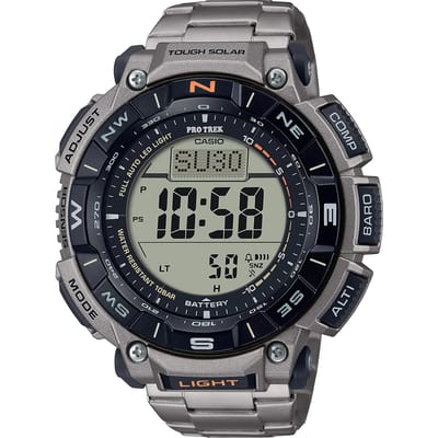 Casio Pro-Trek PRG-340T-7ER Herenhorloge 51,7 mm - Zilverkleurig
