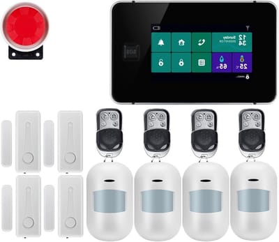 Slim Alarm Systeem - Beveiliging Kit - Huis Bescherming - Mobiele APP Bediening - 25x15x15 cm - Zwart