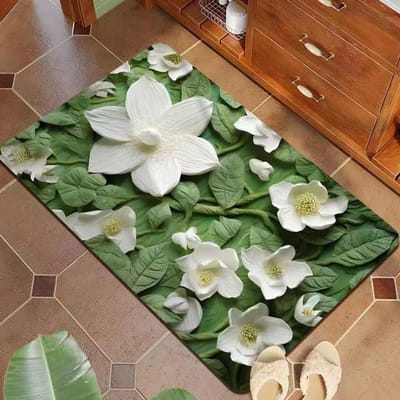 3D Stereo Visie Badkamer Absorberende Vloermat Olieverf Stijl Huishoudelijke Badkamer Deur Sneldrogend Antislip Voetmat Entree Mat 50 * 80CM diatom mud