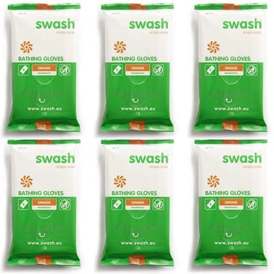 Swash Washandjes Geparfumeerd Oranje - 6 x 8 Stuks voordeelverpakking