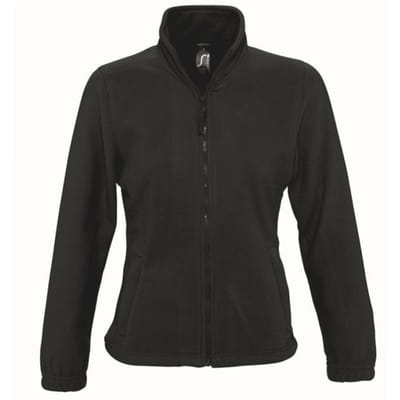 SOLS Dames/dames North Full Zip Fleece Jacket (Zwart)