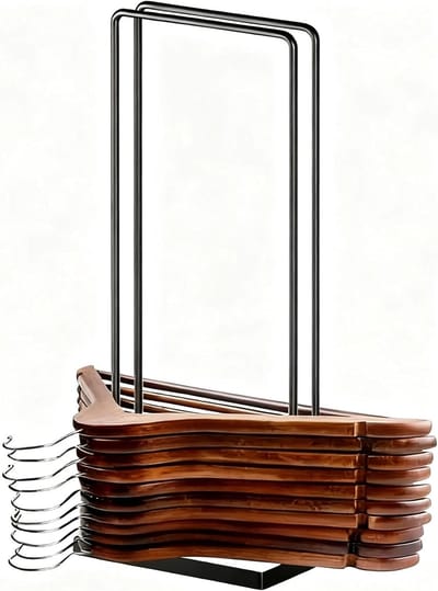 BOTC Kledinghanger Organizer - Kledinghangerhouder - Stapelbaar - 110 Draadhangers - voor Kledingkast en Wasruimte - Zwart