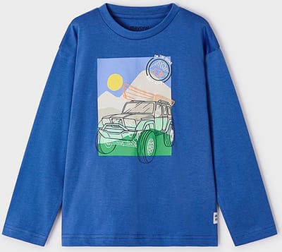 MAYORAL - T-shirt - Maat 104 - Jongens - blauw -