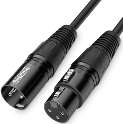 AdroitGoods XLR microfoonkabel (male–female) – Gebalanceerd – Vergulde connectors – 1m