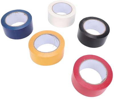 Markeringstape 5 Rollen - Vloertape Veiligheid - Gebied Afbakenen - Sterke Hechting - 50 mm Breed - Vijf Kleuren