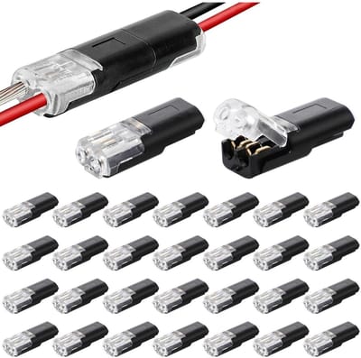 EXCITAT 30 stuks - Kabelconnectoren - Autokabelconnectoren - Waterdicht - Bipolair - Geschikt voor 12V 18-22 AWG-kabel