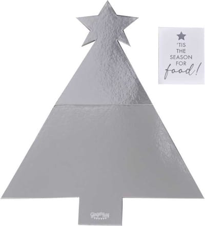 Hapjesplank Kerstboom Zilver
