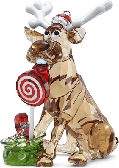 Swarovski beeldje Dulcis Reindeer 5655433 | feestelijke decoratie rendierfiguur | Holiday Cheers collectie, kristallen glans en detail