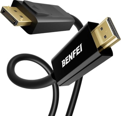 BENFEI DisplayPort naar HDMI kabel - 4k - DP naar HDMI - Zwart - 1.8 meter