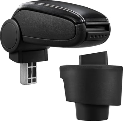 Armsteun Seat Ibiza 6J vf 2008 kunstleer zwart met wit stiksel