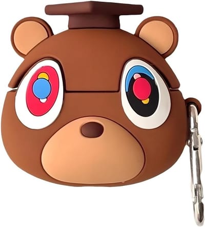 Schattige Siliconen Hoesje voor Draadloze Oordopjes (Compatibel met Model 3) - Kawaii Beer Design, Schokbestendig & Draagbaar