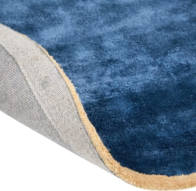 KANRACH - Vloerkleed - Marineblauw - 200 x 200 cm - Viscose