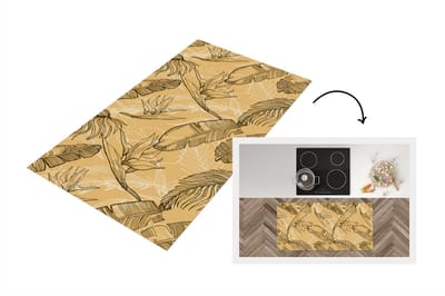 Keukenloper - Loper keuken - Bladeren - Zomer - Tropisch - Hawaii - 120x60 cm - Keukenloper vinyl