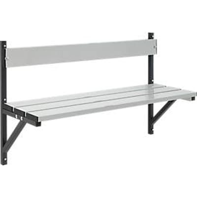 Wandbank, aluminium, L 1015 mm, antraciet (RAL 7016)