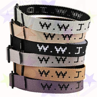 VANDAAG VERZONDEN - Armbanden - Set 6 stuks - WWJD - Christelijk - Jezus Jesus - Pastel