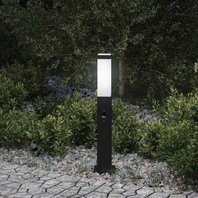 vidaXL Bolderverlichting met sensor 50 cm zwart IP44