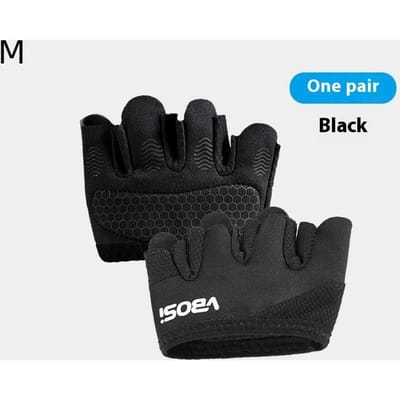 Gants de Musculation Uniseks Ultra Légers Antidérapants Design à Quatre Doigts Pour l'Entraînement de Musculation black