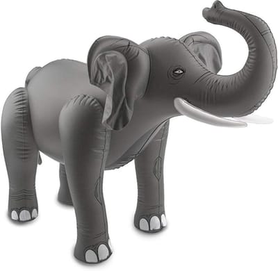Opblaasbare Olifant 60cm - Jungle Decoratie voor Feest en Thuis