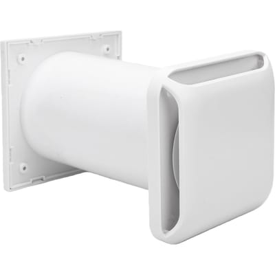 Bouche d'aération passive Débit d'air réglable Kit de ventilation traversante avec conduit télescopique et grille à persiennes pour 185 335 mm