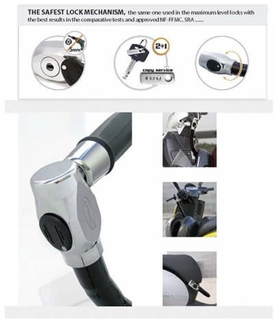 Artago slot kabel stuur luxe antirobos lx/lxv/vespa S